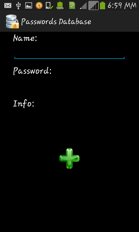 Passwords Database - screenshot