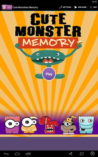 Cute Monsters Memory Game