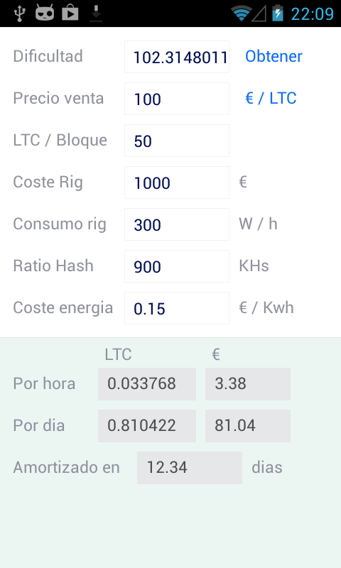 Calculadora Litecoin Screen 3