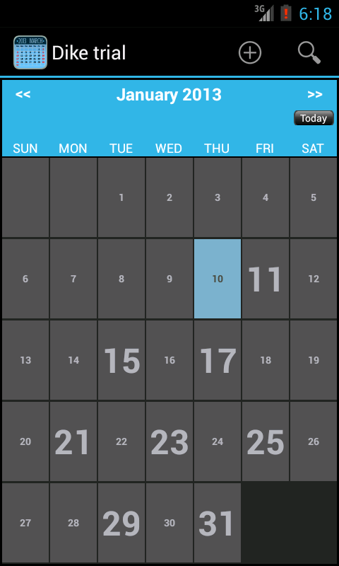 Dike pro: Calendar 4 Lawyers Screen 2