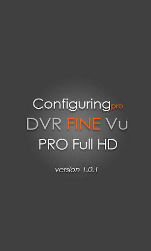 설정하기 DVR FineVu PRO Full-HD