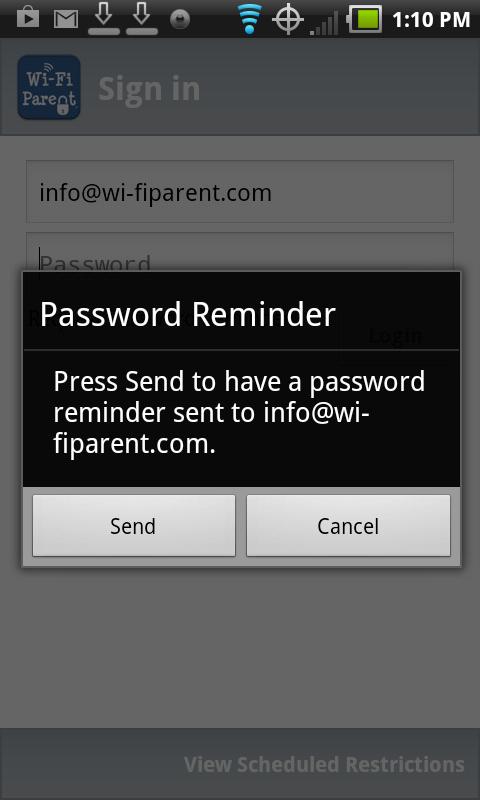 Wi-Fi Parent Screen 2
