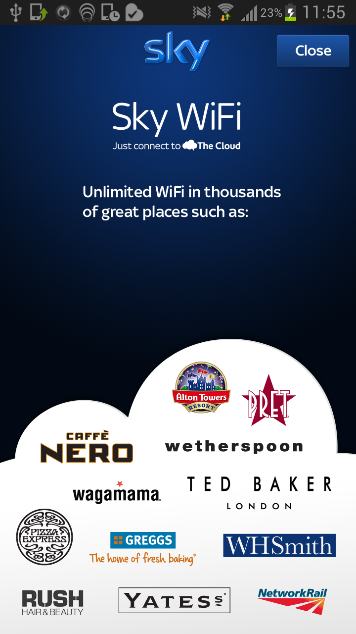 Sky WiFi Screen 2