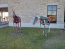 Landmark Bank Horses Sculpture