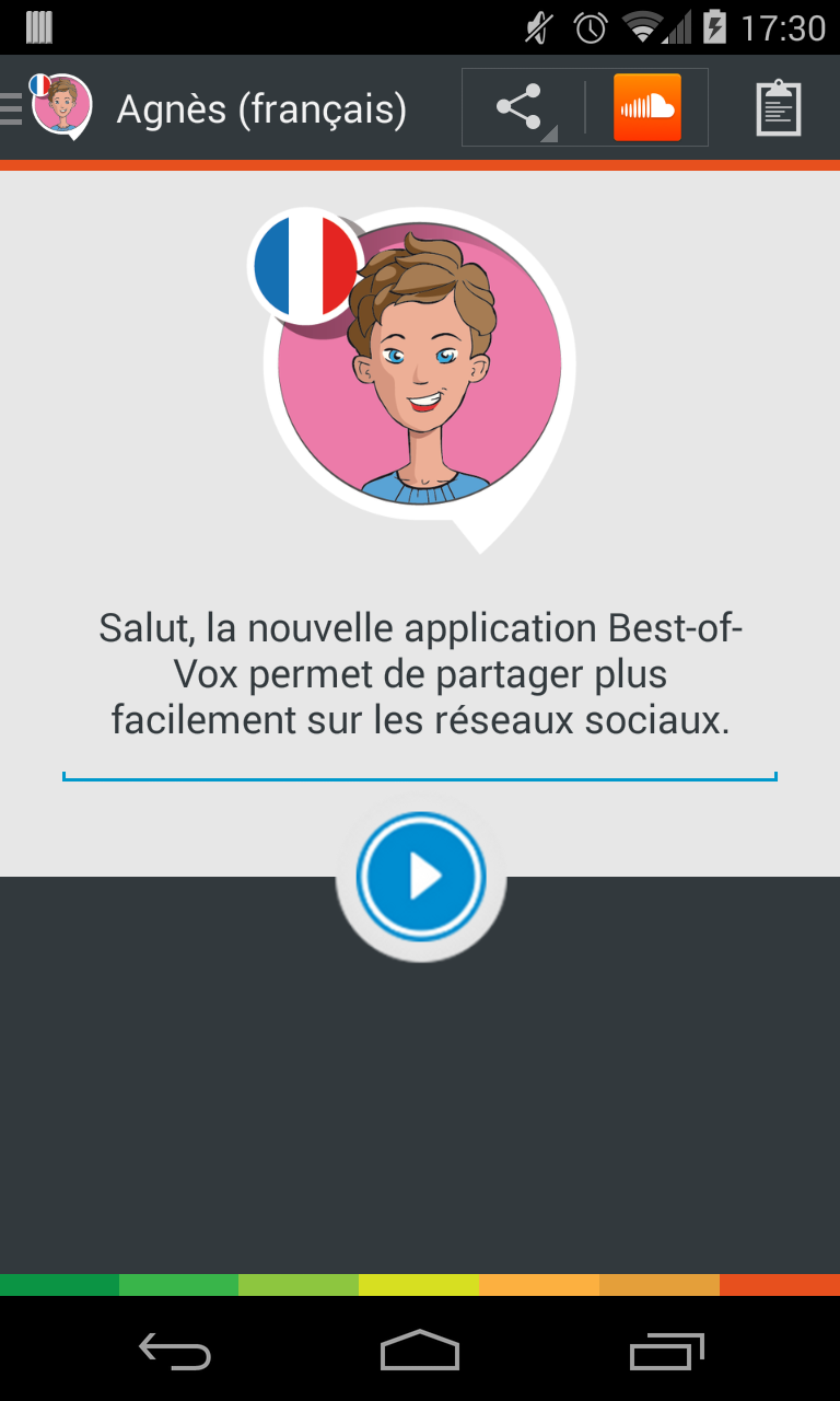 Agnès voice (French) Screen 1