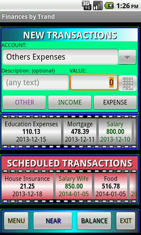 Android application FINANCESTRAND screenshort