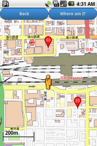 Kyoto Amenities Map