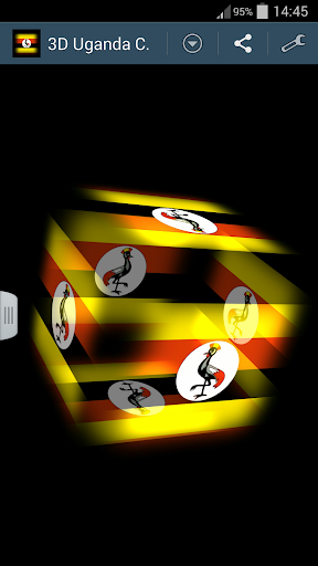 3D Uganda Cube Flag LWP