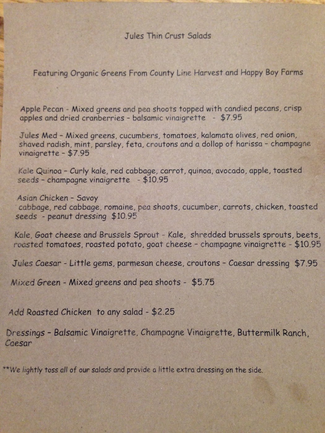 Jules Thin Crust Pizza GlutenFree Oakland 2024