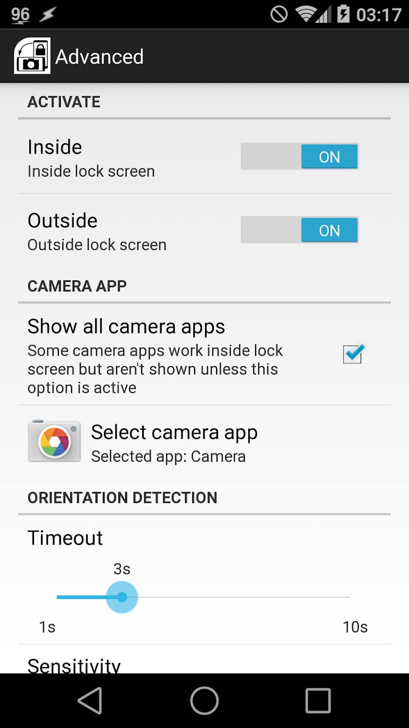 Quicker Camera Launcher Pro Screen 2
