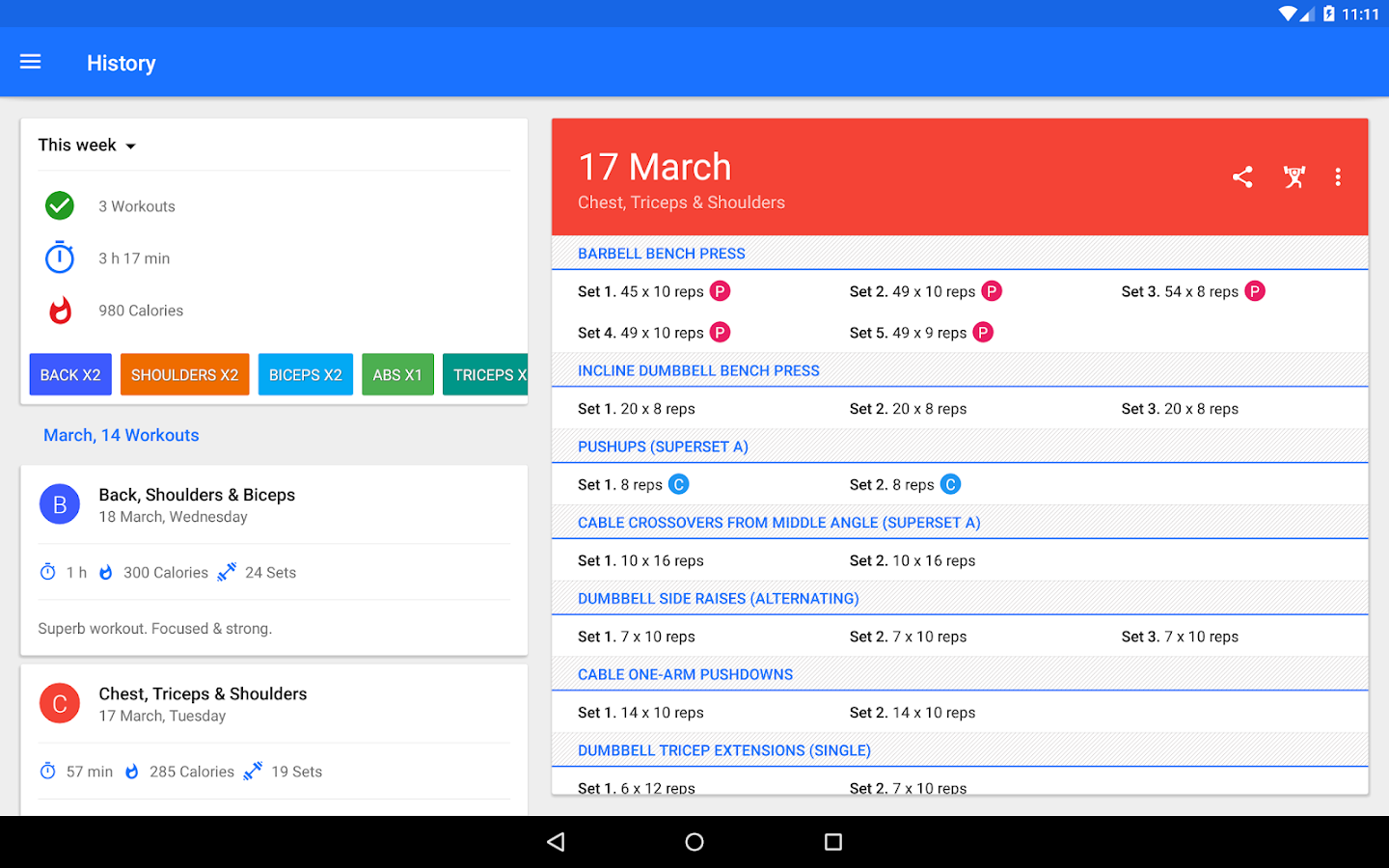 Progression Fitness tracker Android Apps on Google Play