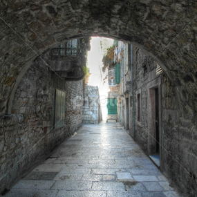Street in the old town by Bepina Spužvasta - City,  Street & Park Street Scenes