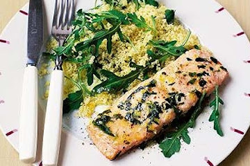 Lemon-rubbed salmon