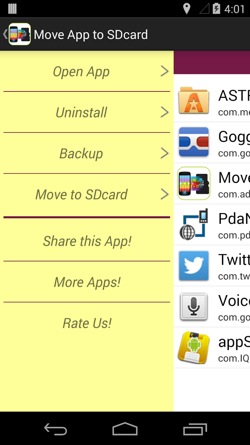 Move to SD Card Screen 2
