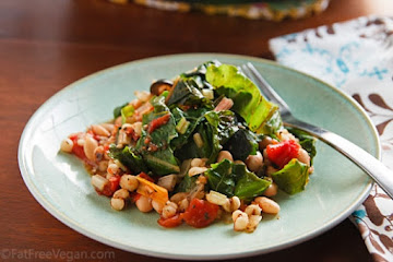 Swiss Chard with White Beans and Job's Tears