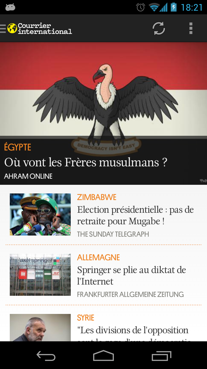 Courrier international Screen 1