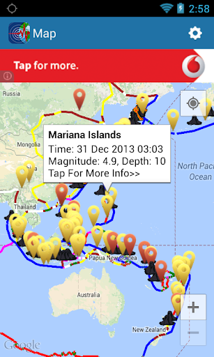 Oz Quake - 地震地図