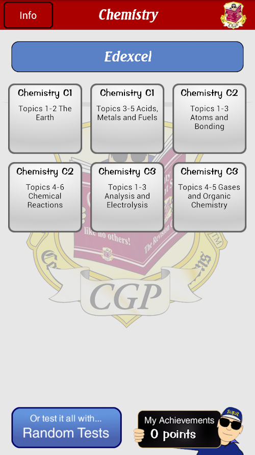 Android application Test &amp; Learn — GCSE Chemistry screenshort