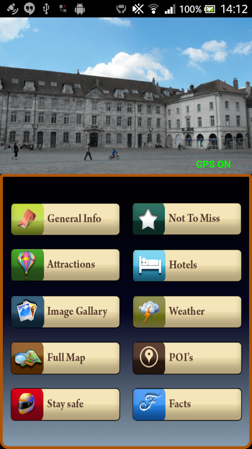 Android application Besancon Offline Map Guide screenshort