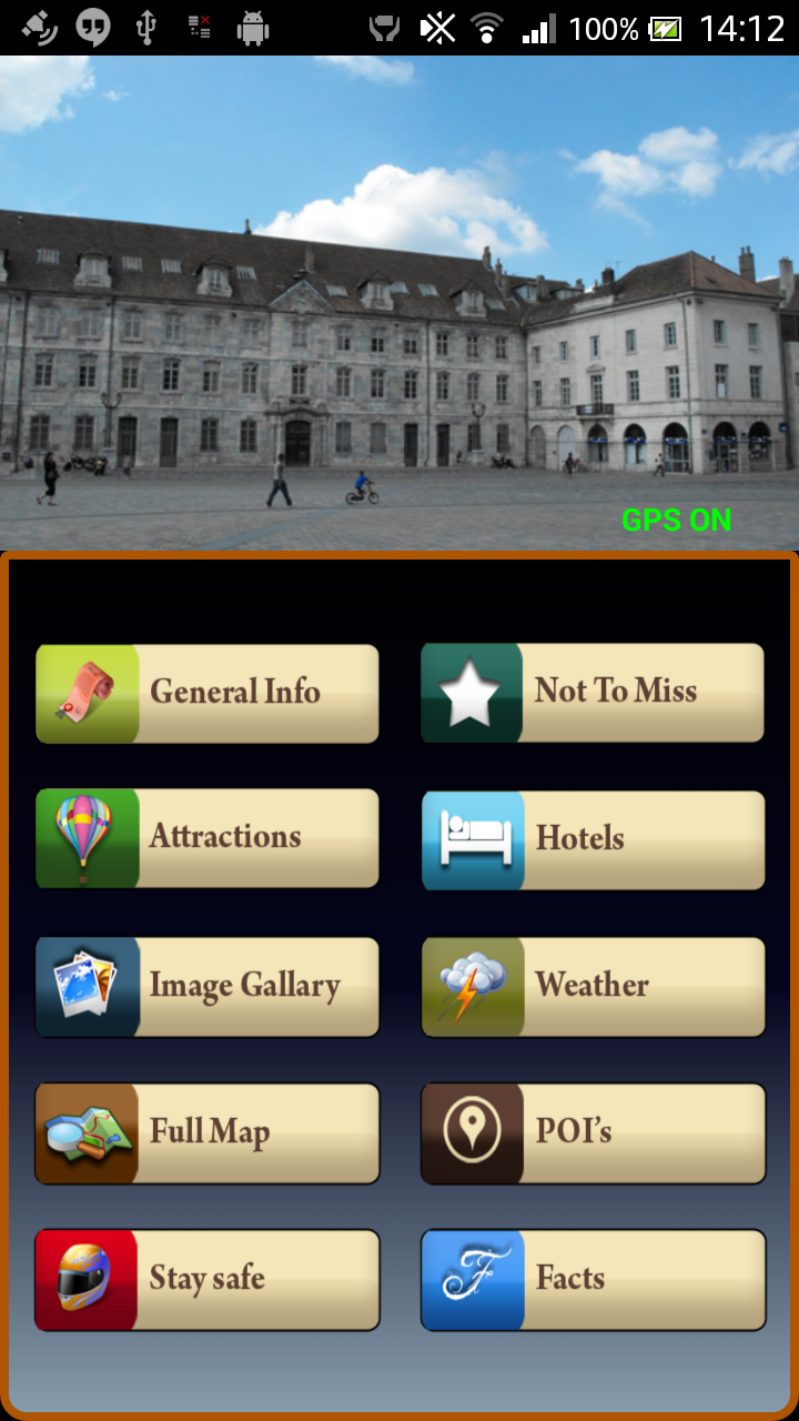 Besancon Offline Map Guide Screen 1