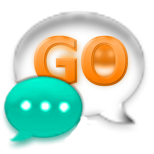 GO SMS CyanOrangen Glass Theme.apk 1.3