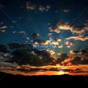 Orange & Blue by Paul Mays - Landscapes Sunsets & Sunrises