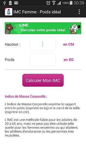 IMC Femme - Poids idéal