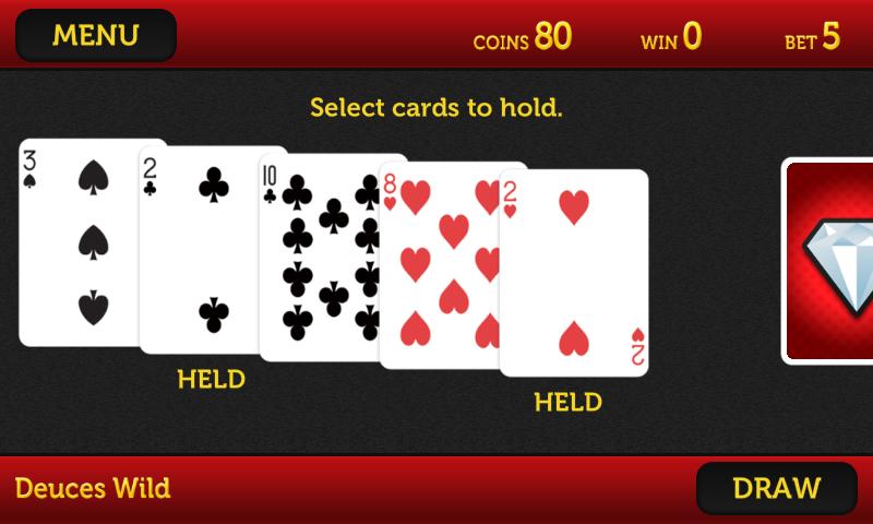 Lucky Diamonds Video Poker Screen 3