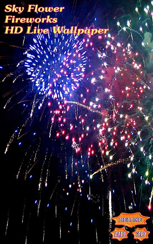 Android application Sky Flower Fireworks HD screenshort