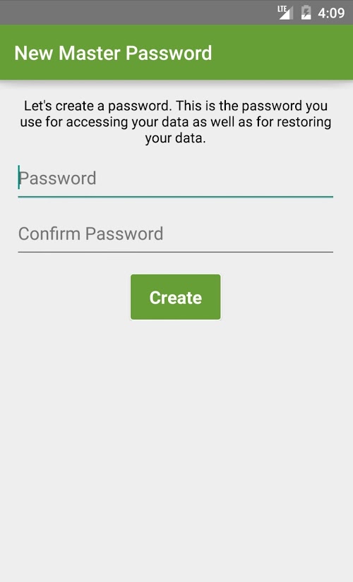 Android application Secure Notes screenshort