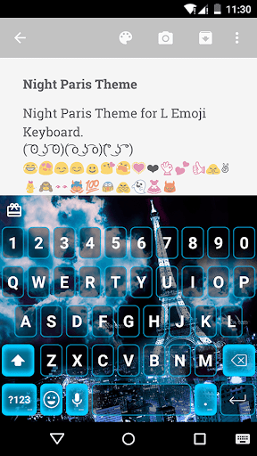 Night Paris Emoji Keyboard