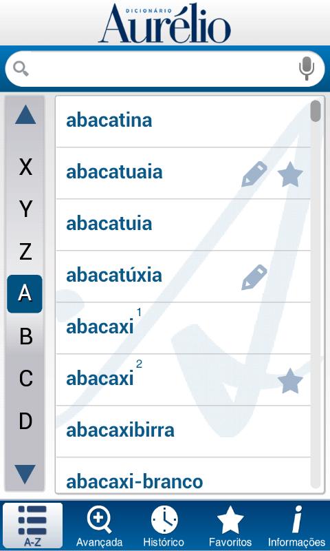 Dicionário Aurélio Smartphone Screen 2