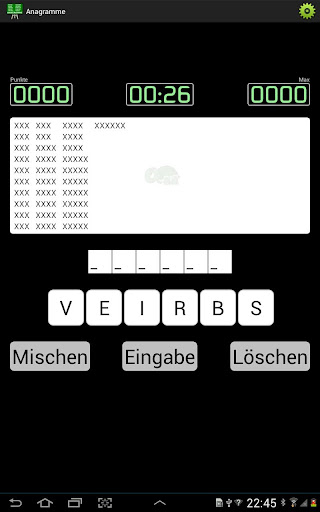 Anagramm Wort Quiz - Deutsch