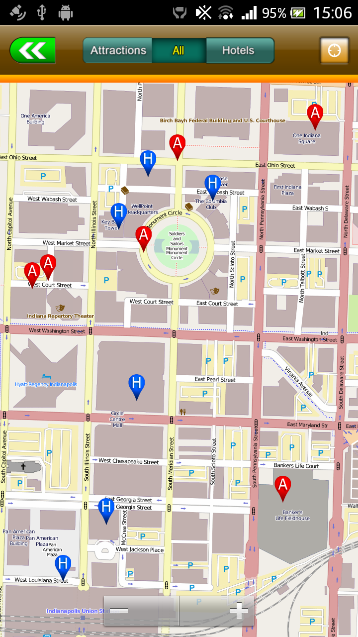 Indianapolis Offline Map Guide Screen 2