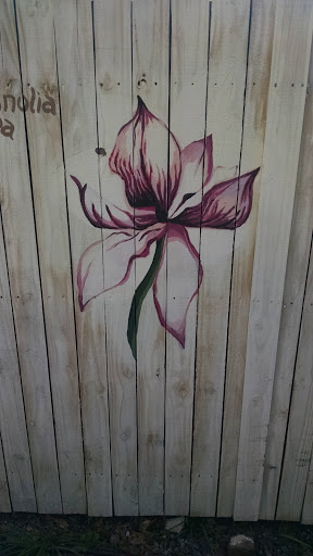 Magnolia Mural on Fence