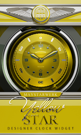 Clock Widget Yellow Star