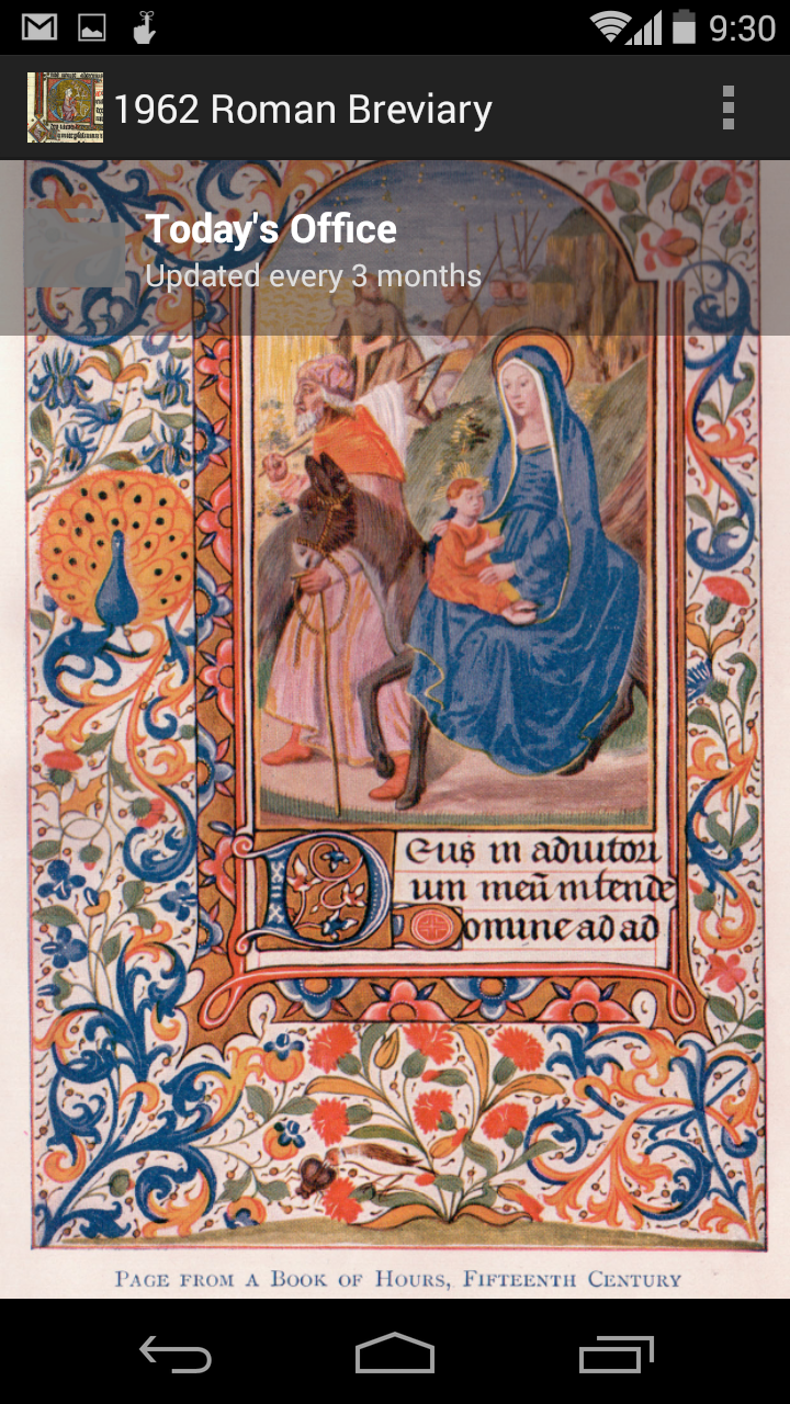 Android application 1962 Roman Breviary screenshort