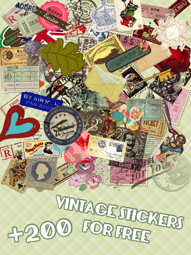 Vintage Deco Stickers Camera