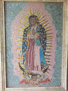 Framed Tile Mural of the Virgin of Guadalupe