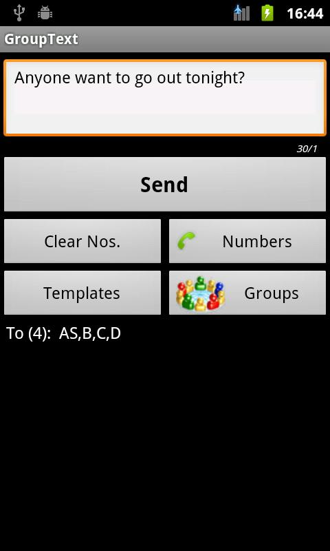 GroupText AdFree Screen 3