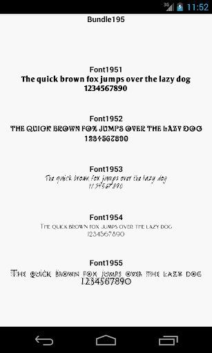 Fonts for FlipFont 195