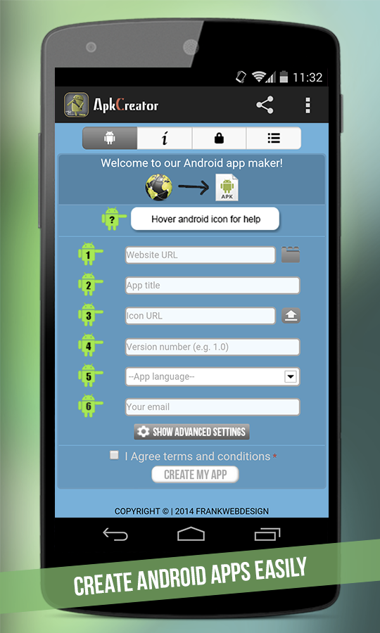 ApkCreator - Web2App Pro Screen 2