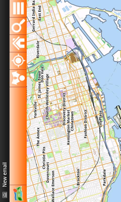 Toronto Offline mappa Map Screen 2