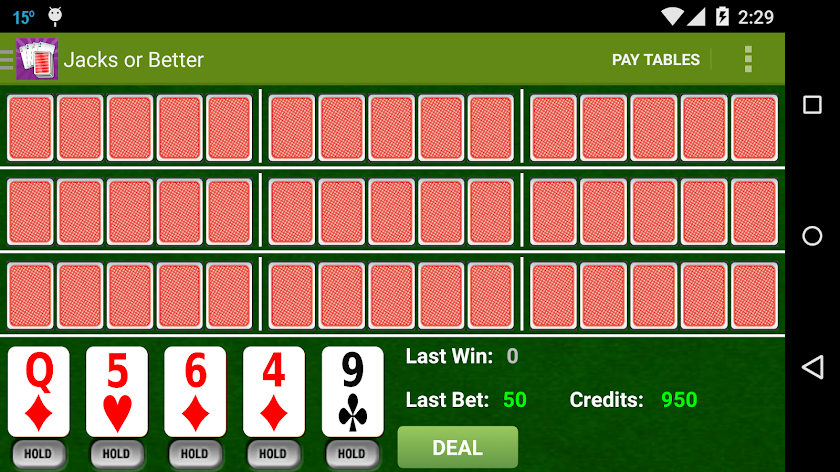 Awesome 10-Hand Video Poker Screen 3