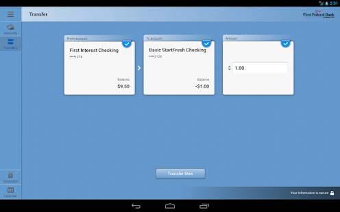 First Federal Bank for Tablet Screenshots 8