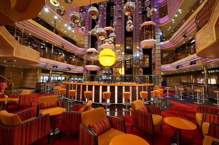 The atrium aboard Carnival Sunshine. 