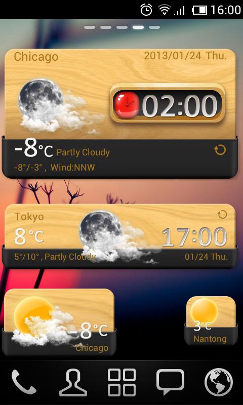 Quietly Elegant GO Widget Screen 3