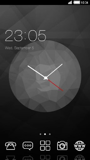 【免費個人化App】Black Clock C Launcher Theme-APP點子