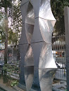 Metal Wave Sculpture  