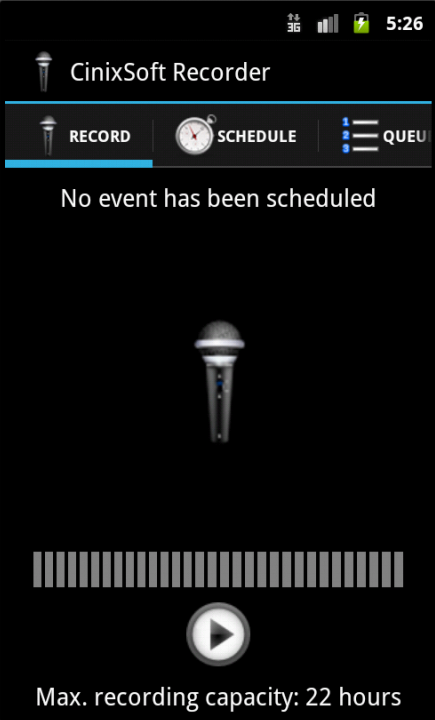Secret Schedule Voice Recorder Screen 2